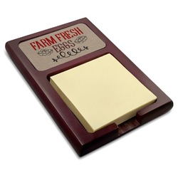 Farm Quotes Red Mahogany Sticky Note Holder