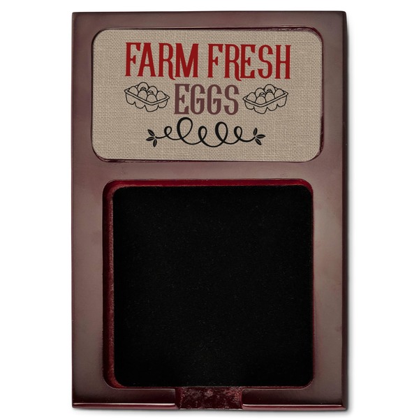 Farm Quotes Red Mahogany Sticky Note Holder - Flat