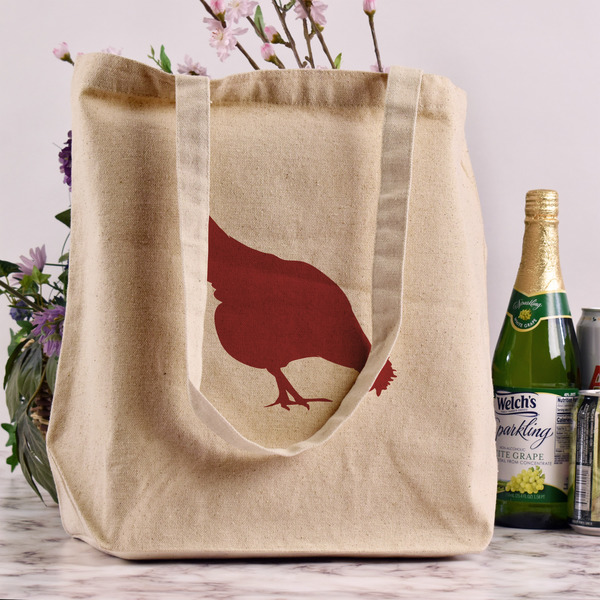 Farm Quotes Reusable Cotton Grocery Bag - In Context