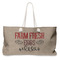 Farm Quotes Large Rope Tote Bag - Front View