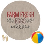 Farm Quotes Round Beach Towel