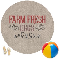 Farm Quotes Round Beach Towel