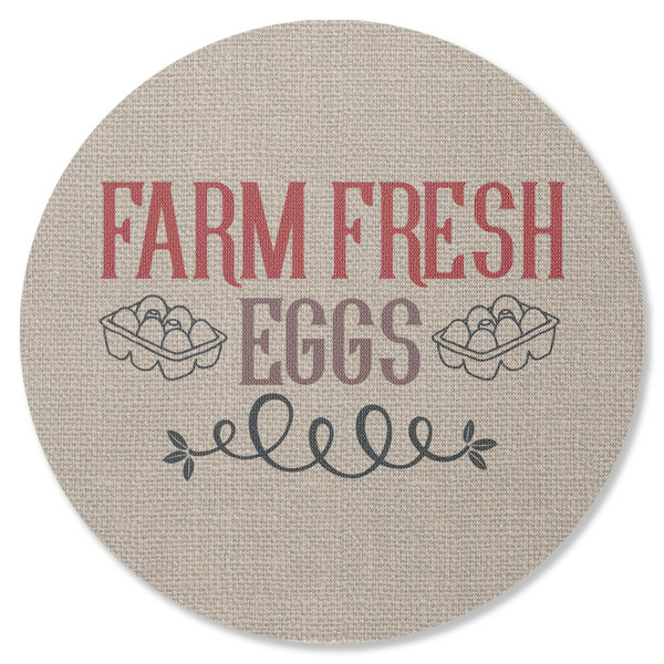 Custom Farm Quotes Round Rubber Backed Coaster