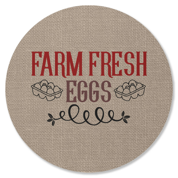 Custom Farm Quotes Round Rubber Backed Coaster