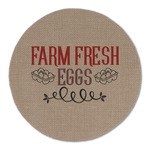 Farm Quotes Round Linen Placemat - Single Sided
