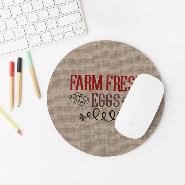 Farm Quotes Round Mousepad - LIFESTYLE 2
