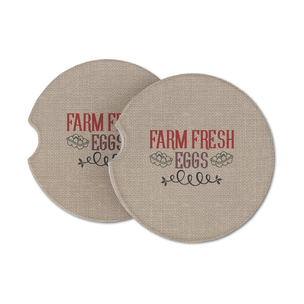 Custom Farm Quotes Sandstone Car Coasters - Set of 2