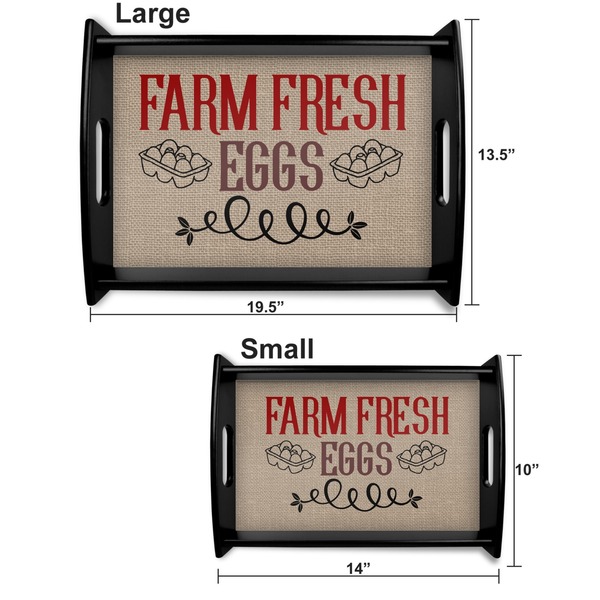 Farm Quotes Serving Tray Black Sizes