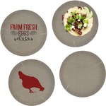 Farm Quotes Set of 4 Glass Lunch / Dinner Plate 10"