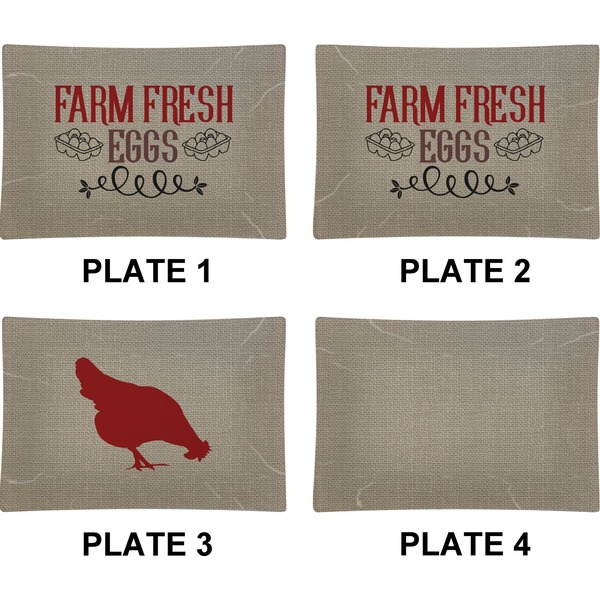 Farm Quotes Set of Rectangular Appetizer / Dessert Plates (Approval)