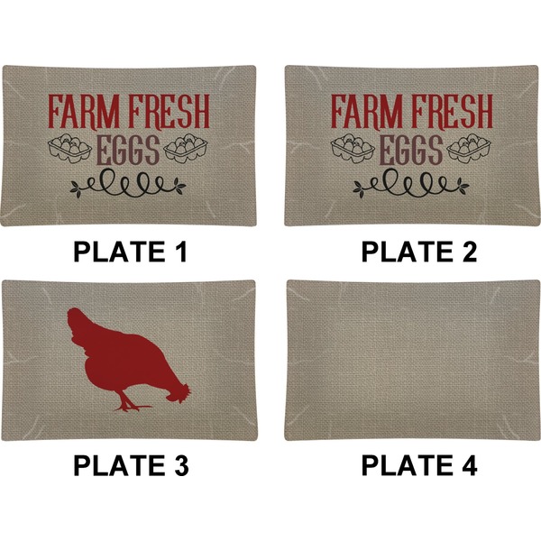 Farm Quotes Set of Rectangular Dinner Plates (Approval)