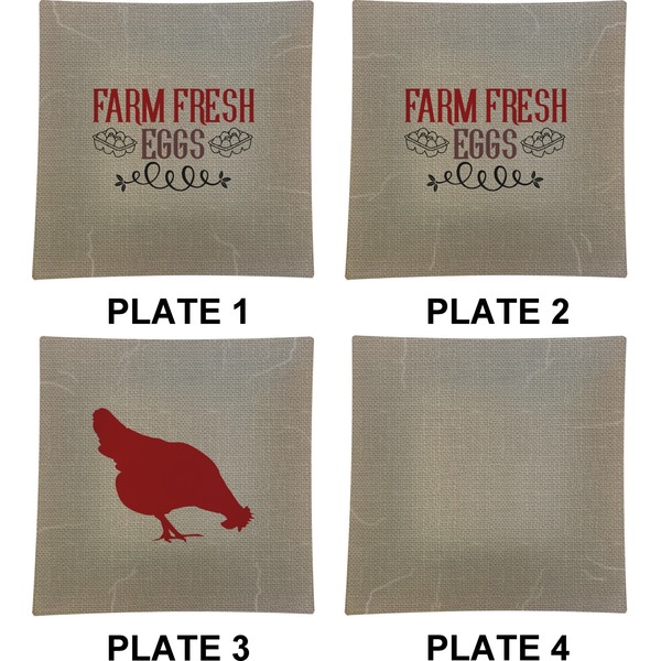 Farm Quotes Set of Square Dinner Plates (Approval)
