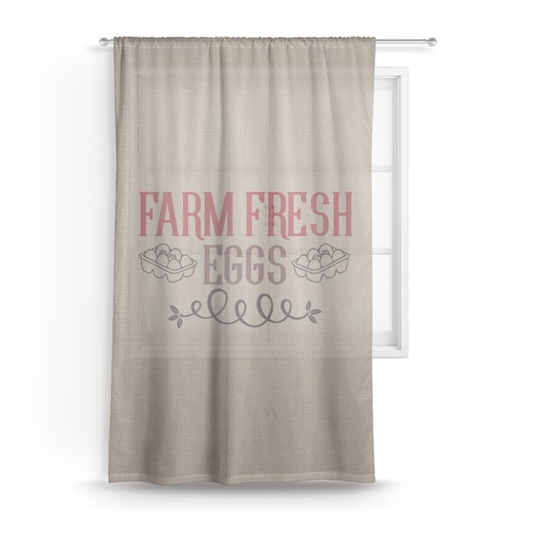 Custom Farm Quotes Sheer Curtain - 50"x84"