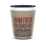 Farm Quotes Ceramic Shot Glass - 1.5 oz - Two Tone - Set of 4