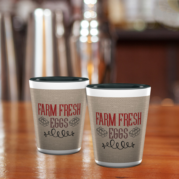 Farm Quotes Shot Glass - Two Tone - LIFESTYLE