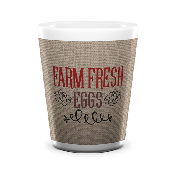 Farm Quotes Shot Glass - White - FRONT