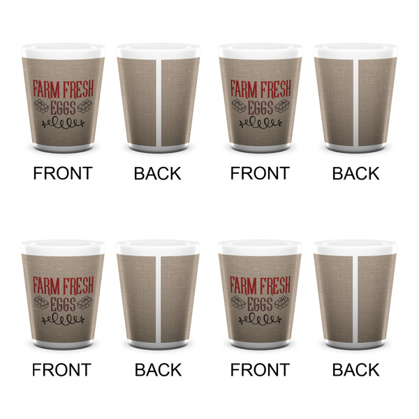 Farm Quotes Shot Glass - White - Set of 4 - APPROVAL