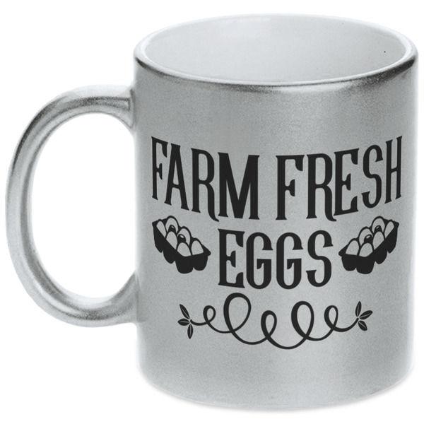 Custom Farm Quotes Metallic Silver Mug