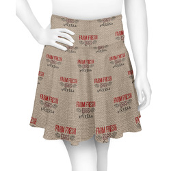 Farm Quotes Skater Skirt - 2X Large