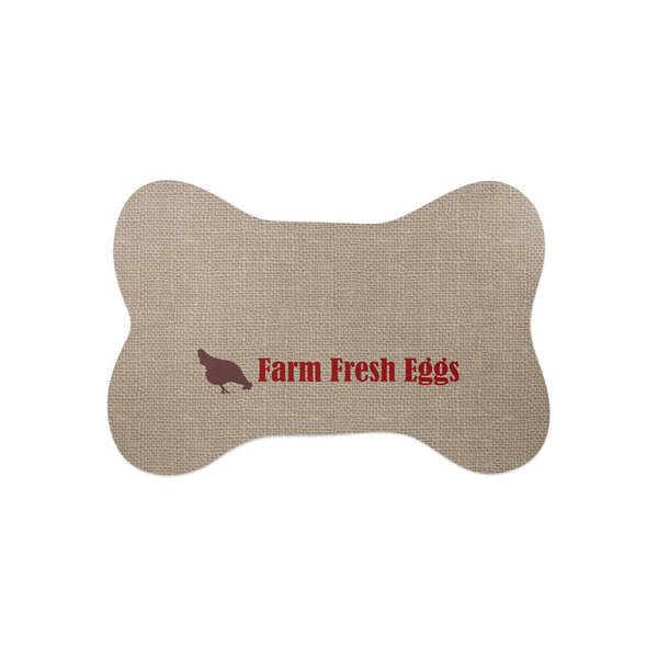 Custom Farm Quotes Bone Shaped Dog Food Mat (Small)
