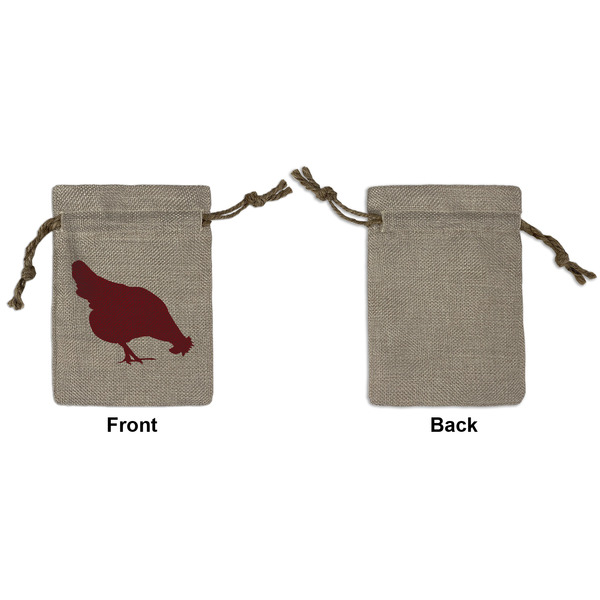 Farm Quotes Small Burlap Gift Bag - Front Approval