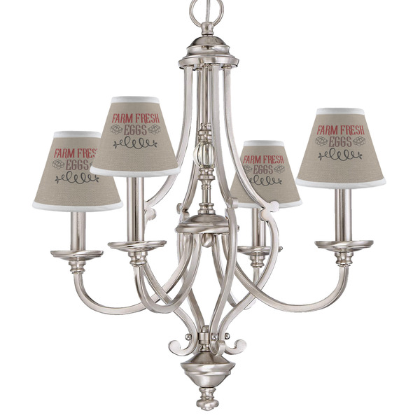 Farm Quotes Small Chandelier Shade - LIFESTYLE (on chandelier)