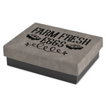 Farm Quotes Small Gift Box w/ Engraved Leather Lid