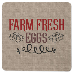 Farm Quotes Square Rubber Backed Coaster