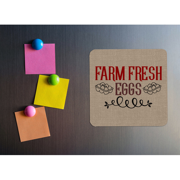 Farm Quotes Square Fridge Magnet - LIFESTYLE