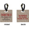 Farm Quotes Square Luggage Tag (Front + Back)