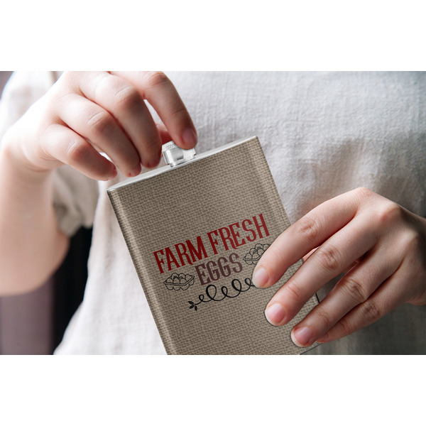 Farm Quotes Stainless Steel Flask - LIFESTYLE 1