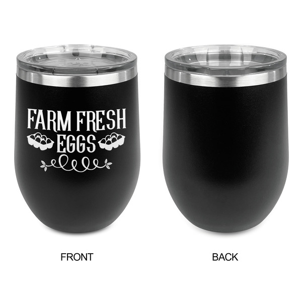 Farm Quotes Stainless Wine Tumblers - Black - Single Sided - Approval