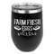 Farm Quotes Stainless Wine Tumblers - Black - Single Sided - Front