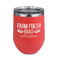 Farm Quotes Stainless Wine Tumblers - Coral - Single Sided - Front