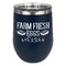 Farm Quotes Stemless Stainless Steel Wine Tumbler - Navy - Double Sided