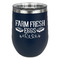 Farm Quotes Stainless Wine Tumblers - Navy - Single Sided - Front