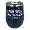 Farm Quotes Stemless Stainless Steel Wine Tumbler - Navy - Single Sided