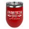 Farm Quotes Stemless Stainless Steel Wine Tumbler - Red - Double Sided