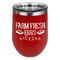 Farm Quotes Stainless Wine Tumblers - Red - Single Sided - Front