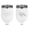 Farm Quotes Stainless Wine Tumblers - White - Double Sided - Approval