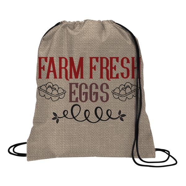 Custom Farm Quotes Drawstring Backpack - Medium