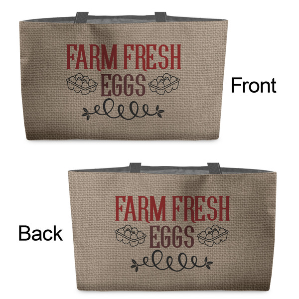 Farm Quotes Tote w/Black Handles - Front & Back Views