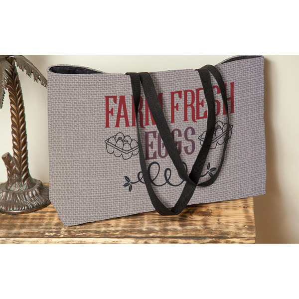 Farm Quotes Tote w/Black Handles - Lifestyle View