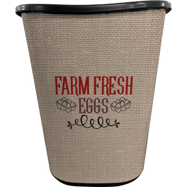 Farm Quotes Trash Can Black