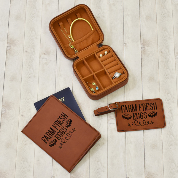 Farm Quotes Travel Jewelry Boxes - Leather - Rawhide - In Context