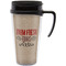 Farm Quotes Travel Mug with Black Handle - Front