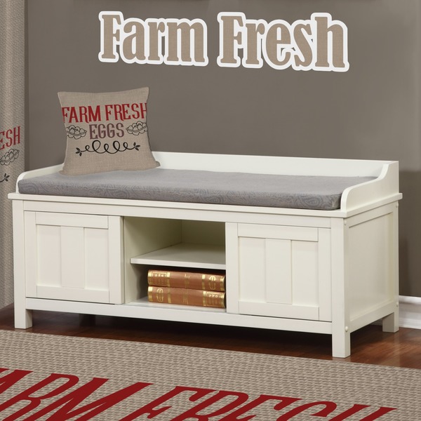 Farm Quotes Wall Name Decal Above Storage bench