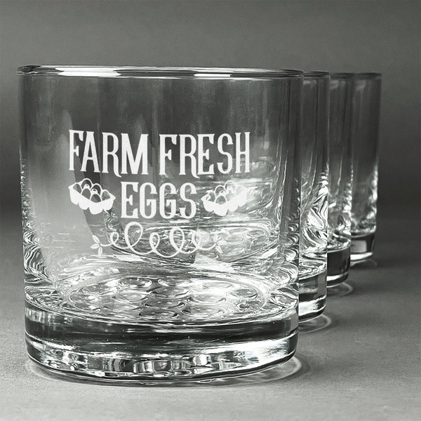 Custom Farm Quotes Whiskey Glasses (Set of 4)
