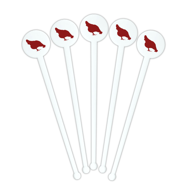 Farm Quotes White Plastic 7" Stir Stick - Round - Fan View