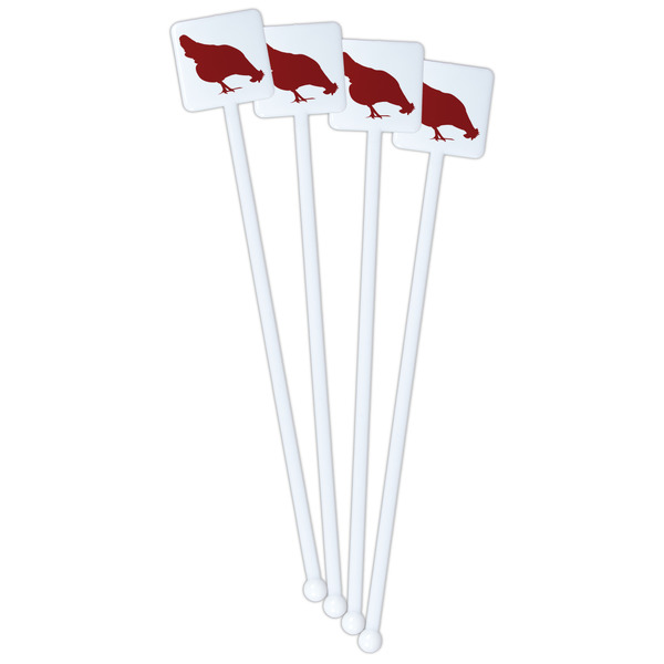 Farm Quotes White Plastic Stir Stick - Single Sided - Square - Front